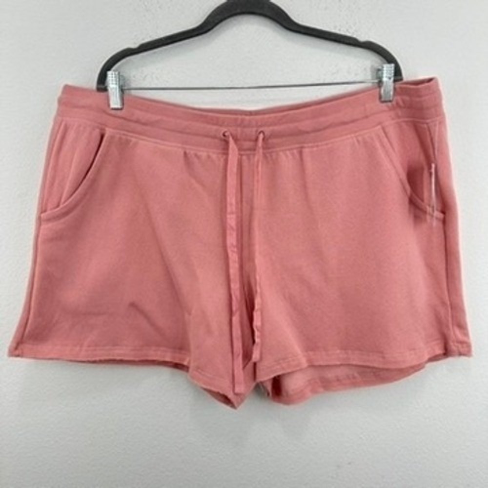 BP. Nordstrom Womens 2X Pink Organic Cotton Lounge Shorts Elastic Drawstring NWT